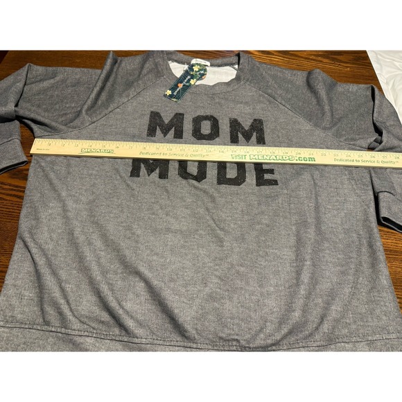 Blooming‎ Jelly Women's XXL Sweatshirt Gray "MOM MODE" Cozy Pullover NWT Mother - Picture 11 of 16